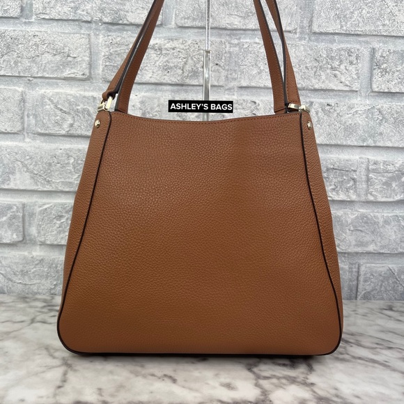 Kate Spade Leila Medium Patchwork Suede Triple Compartment Shoulder Bag Tote - Picture 4 of 9